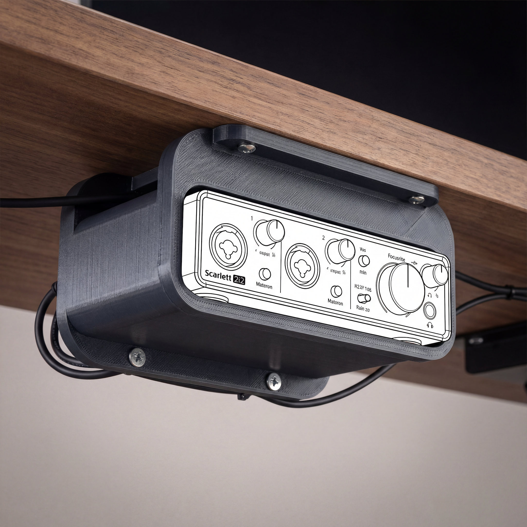 Focusrite 2i2 Gen2 Untertisch-Halterung – Schraubmontage